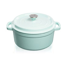 Load image into Gallery viewer, Grandfeu Enamelled Cast Iron Pot in Light Blue, 4.7l. With Lid
