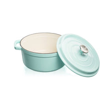 Load image into Gallery viewer, Grandfeu Enamelled Cast Iron Pot in Light Blue, 4.7l. With Lid
