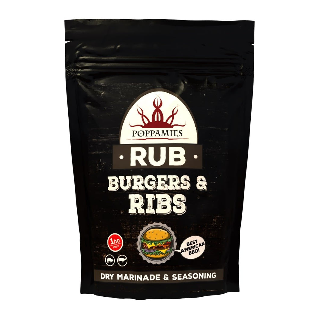 Poppamies BURGERS & RIBS RUB seasoning, 200 g.